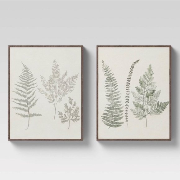 Threshold Other - Set of 2 16" x 20" Threshold Ferns Framed Wall Art
